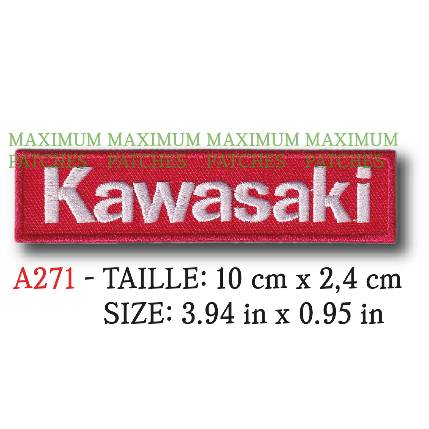 MAXIMUMPATCHES - Ecusson Patch Brodé Thermocollant - 10 cm x 2,4 cm - Moto Japon Rétro Vintage