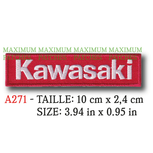 MAXIMUMPATCHES - Ecusson Patch Brodé Thermocollant - 10 cm x 2,4 cm - Moto Japon Rétro Vintage