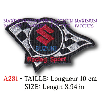 MAXIMUMPATCHES - Longueur 10 cm - Ecusson Patch Brodé Thermocollant - Moto Japon Racing Sport Publicité Logo