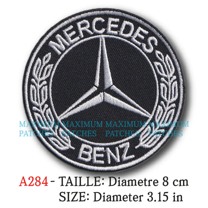 MAXIMUMPATCHES - Ecusson Patch Brodé Thermocollant - Diamètre 8 cm - Automobile Allemagne Rétro Vintage
