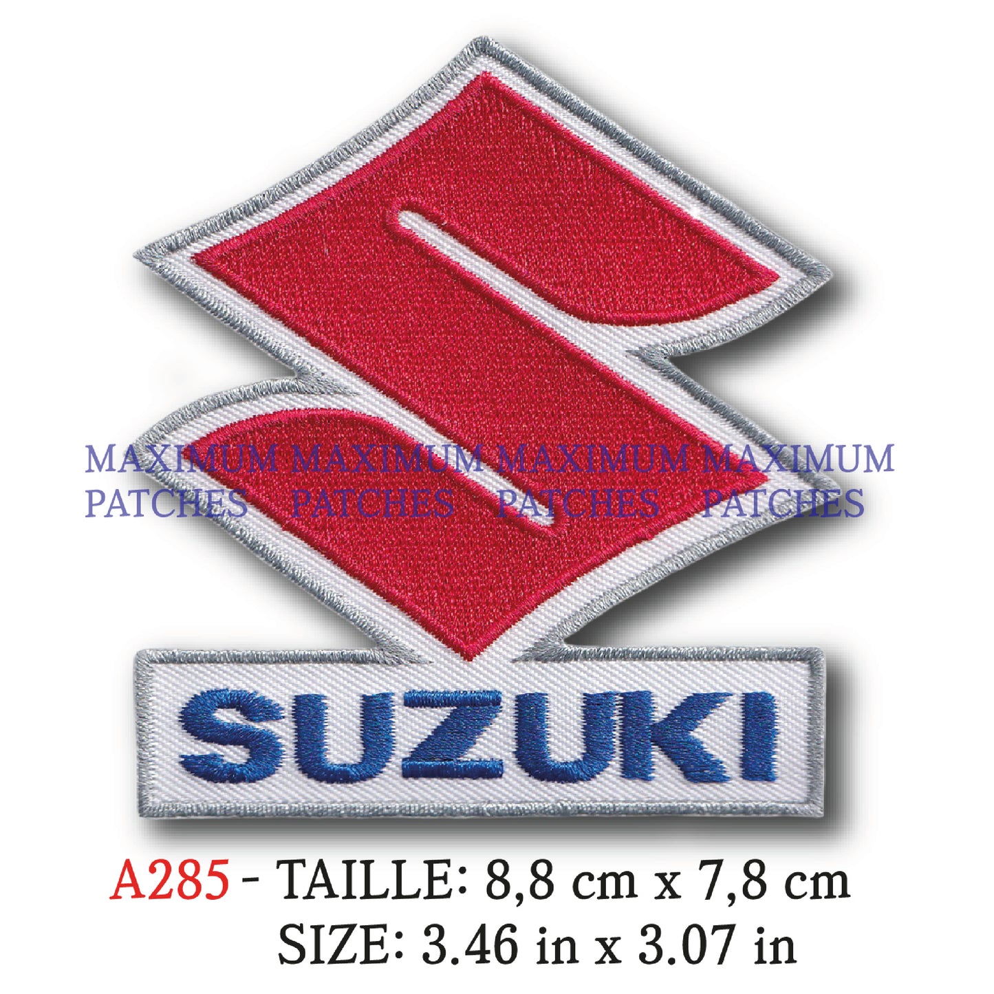 MAXIMUMPATCHES - Ecusson Patch Brodé Thermocollant - 8,8 cm x 7,8 cm - Moto Japon Rétro Vintage