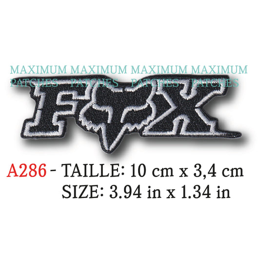 MAXIMUMPATCHES - Ecusson Patch Brodé Thermocollant - 10 cm x 3,4 cm - Cross Trial Moto Rétro Vintage