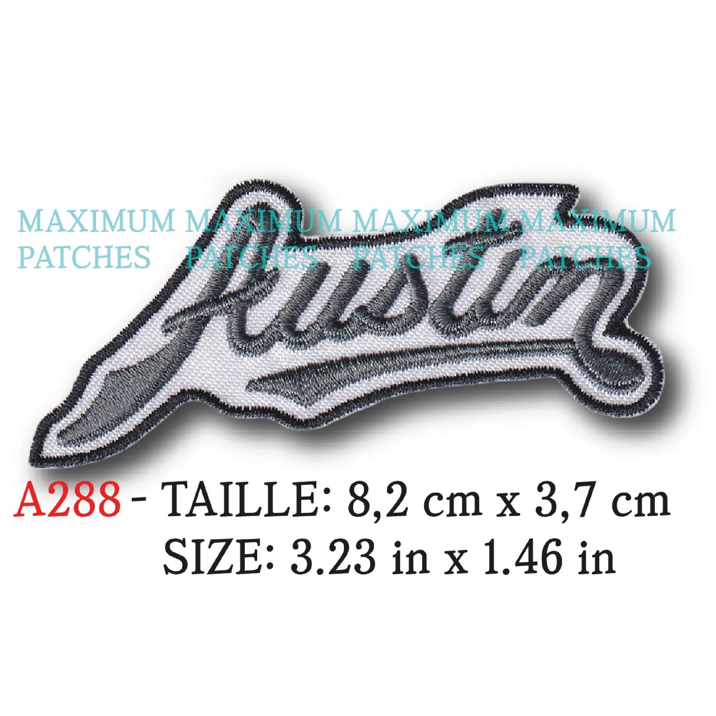 MAXIMUMPATCHES - Ecusson Patch brodé Thermocollant - 8,2 cm x 3,7 cm - Automobile Anglais Rétro Vintage Austin
