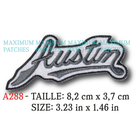 MAXIMUMPATCHES - Ecusson Patch brodé Thermocollant - 8,2 cm x 3,7 cm - Automobile Anglais Rétro Vintage Austin