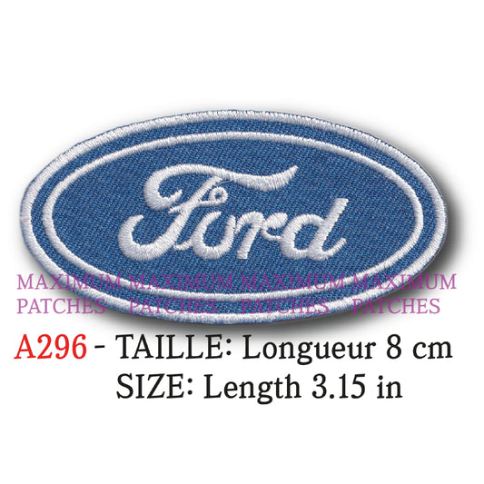 MAXIMUMPATCHES - 7,8 cm x 5,8 cm - Ecusson Patch Brodé Thermocollant - Automobile Usa Marque Logo Rétro Vintage Publicité