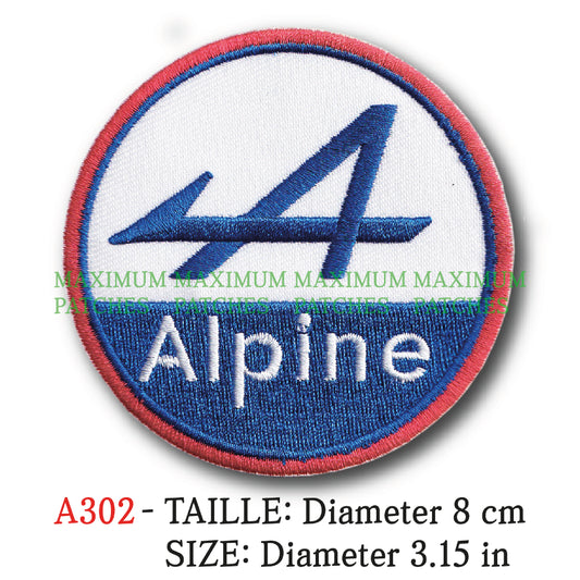 MAXIMUMPATCHES - Ecusson Patch Brodé Thermocollant - Diametre 8 cm - Automobile Sport Course France Rétro Vintage