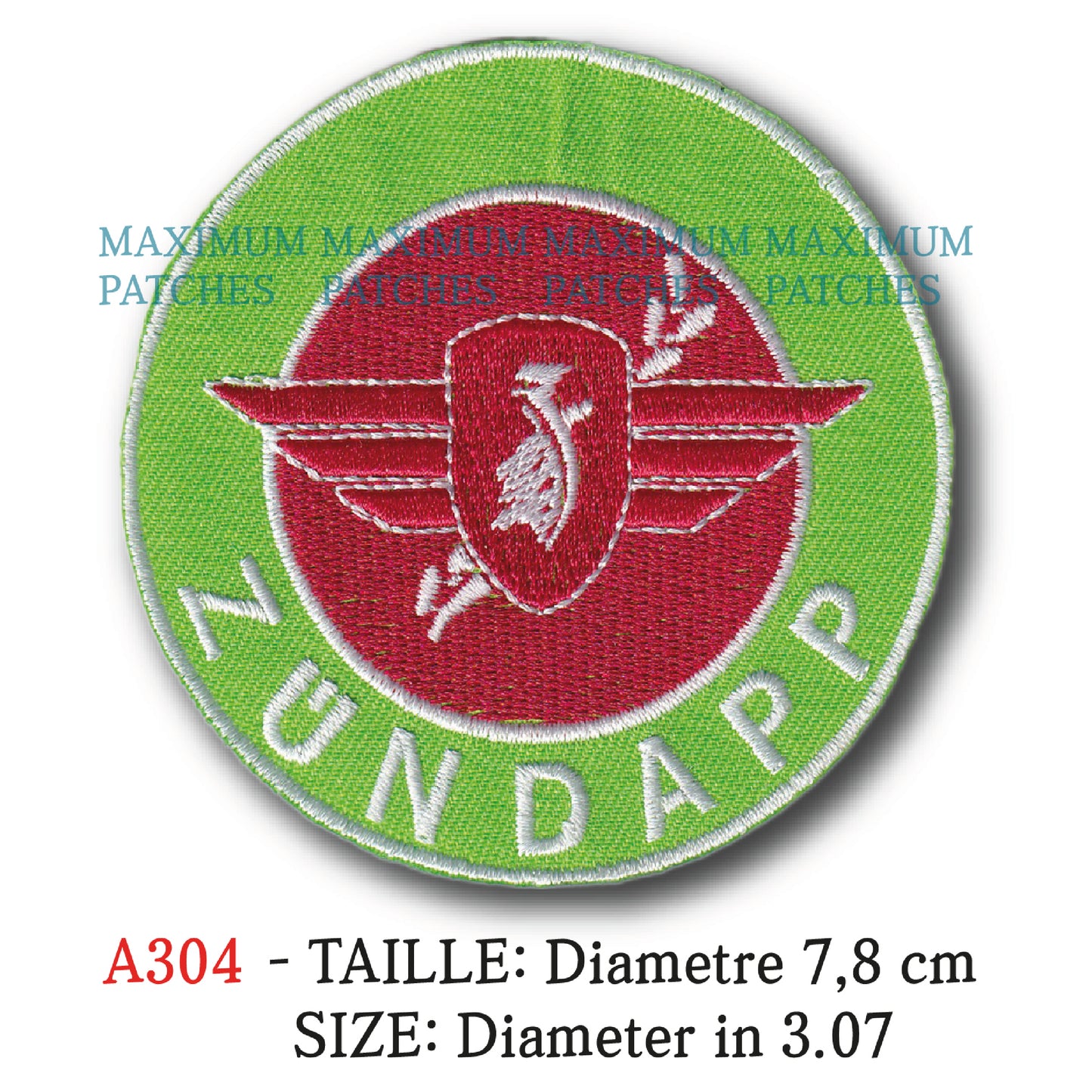 MAXIMUMPATCHES - Diametre 7,8 cm - Ecusson Patch Brodé Thermocollant - Moto Allemand Marque Logo Rétro Vintage Zundapp