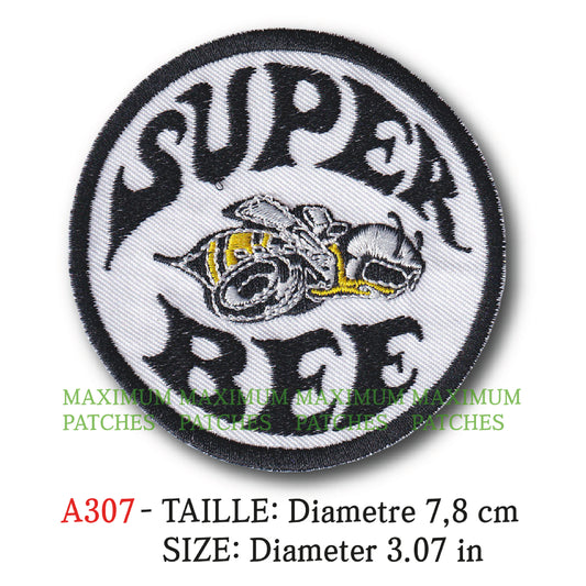 MAXIMUMPATCHES - Diameter 7,8 cm - Ecusson Patch Brodé Thermocollant - Automobile Usa Us Muscle Car Rétro Vintage Super Bee