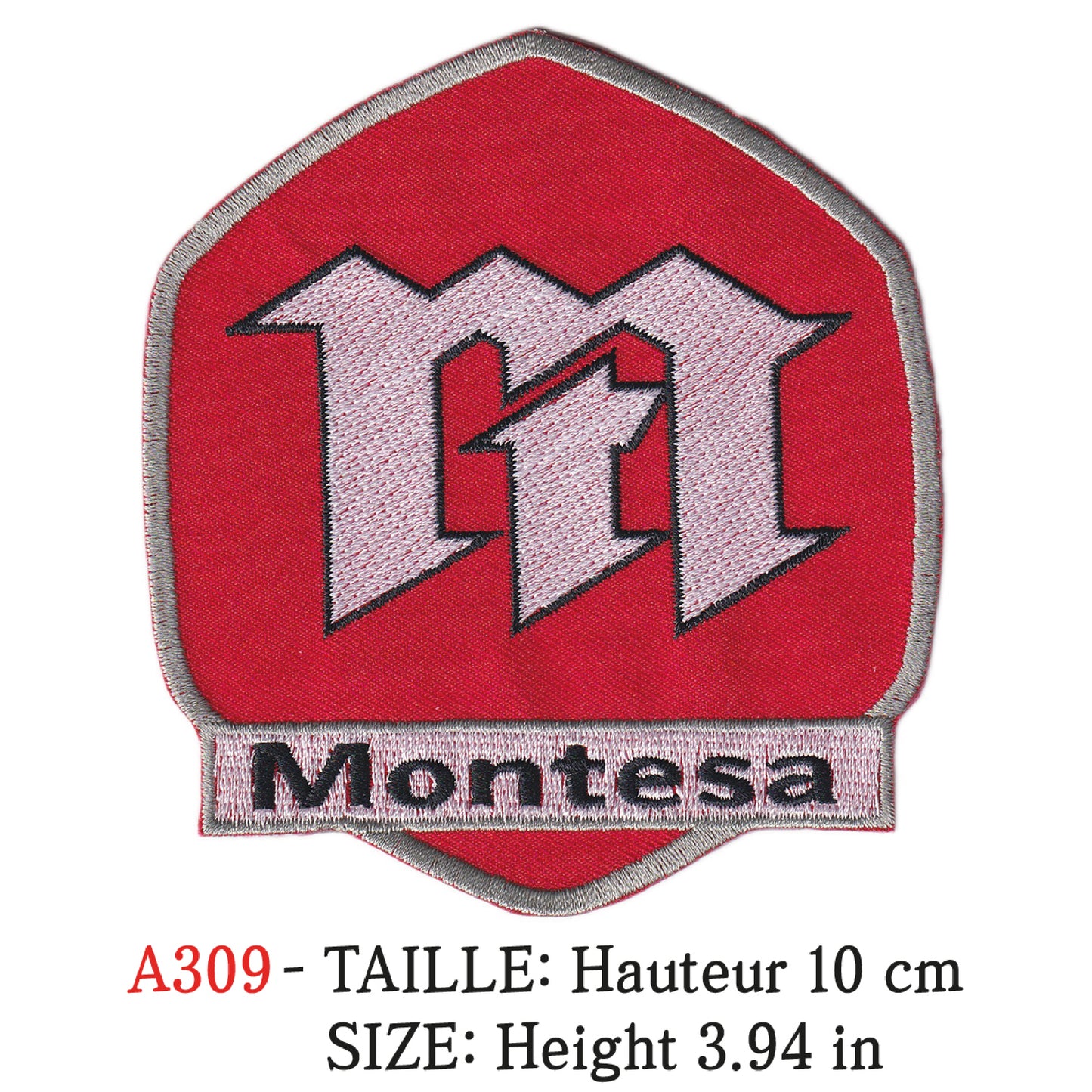 MAXIMUMPATCHES - Ecusson Patch Brodé Thermocollant - Hauteur: 10 cm - Moto Espagne Rétro Vintage Montesa