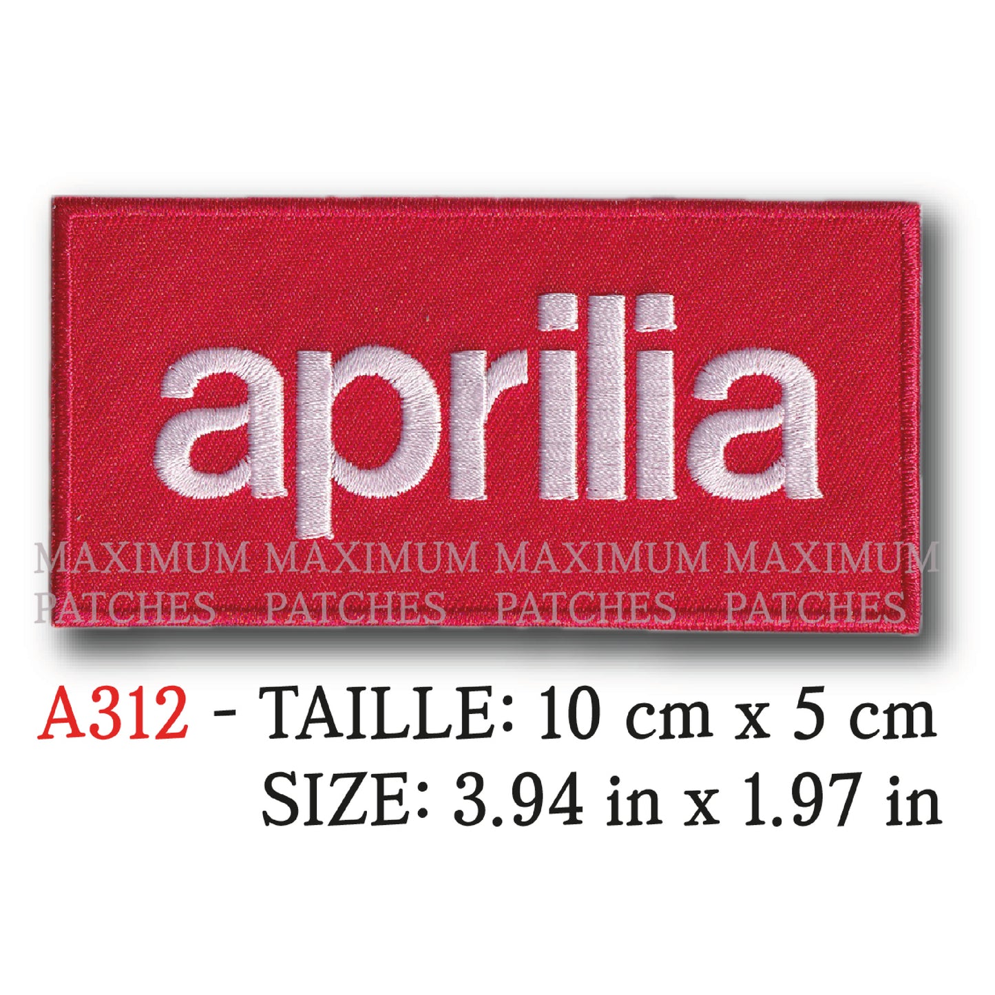 MAXIMUMPATCHES - 10 cm x 5 cm - Ecusson Patch Brodé Thermocollant - Moto Scooter Italie Publicité Rétro Vintage