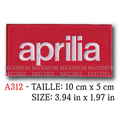 MAXIMUMPATCHES - 10 cm x 5 cm - Ecusson Patch Brodé Thermocollant - Moto Scooter Italie Publicité Rétro Vintage