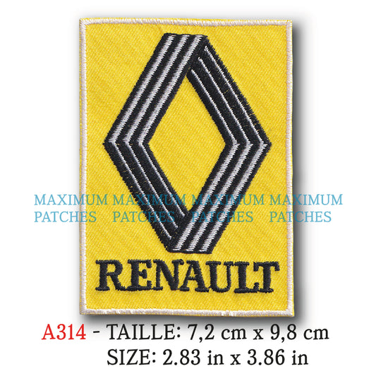 MAXIMUMPATCHES - Ecusson Patch Brodé Thermocollant - 7,2 cm x 9,8 cm - Automobile Franncaise France Rétro Vintage