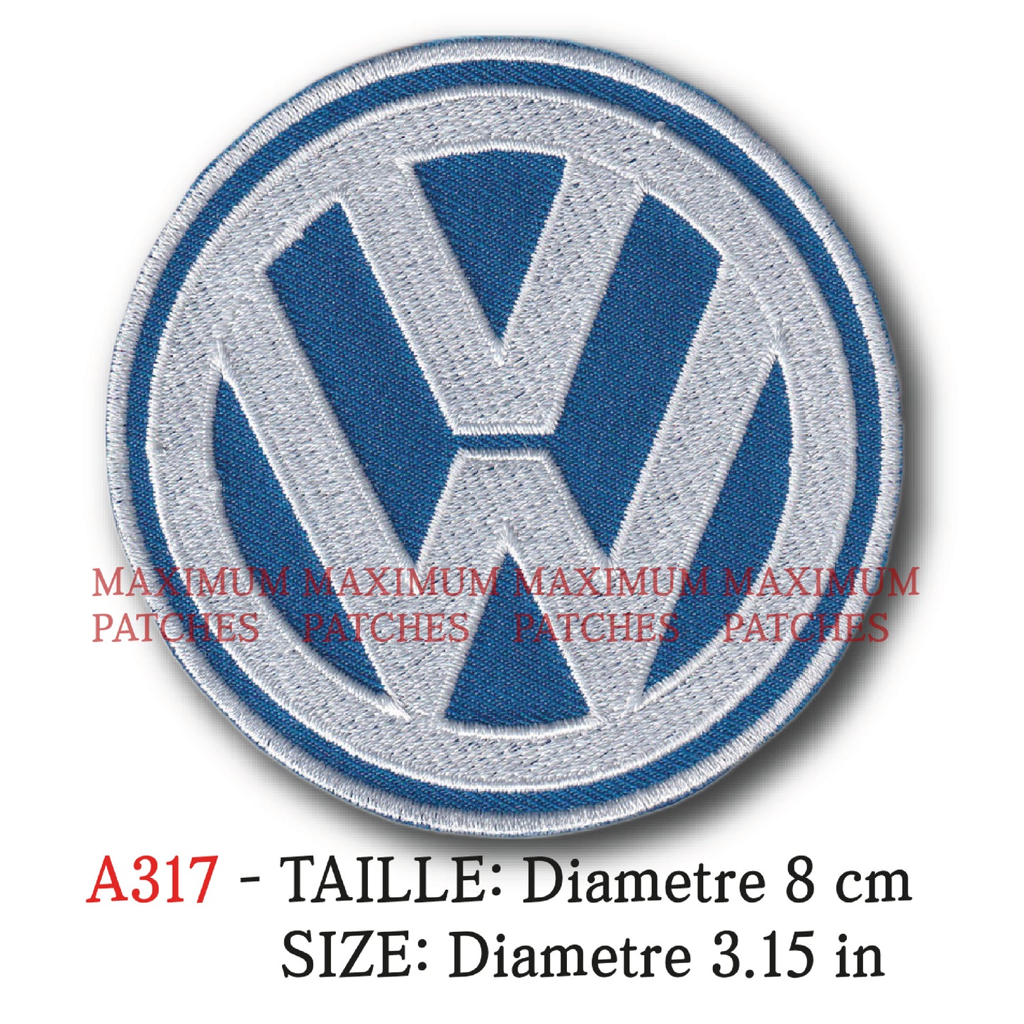MAXIMUMPATCHES - Ecusson Patch Brodé Thermocollant - Diamètre: 7,8 cm - Automobile Allemagne