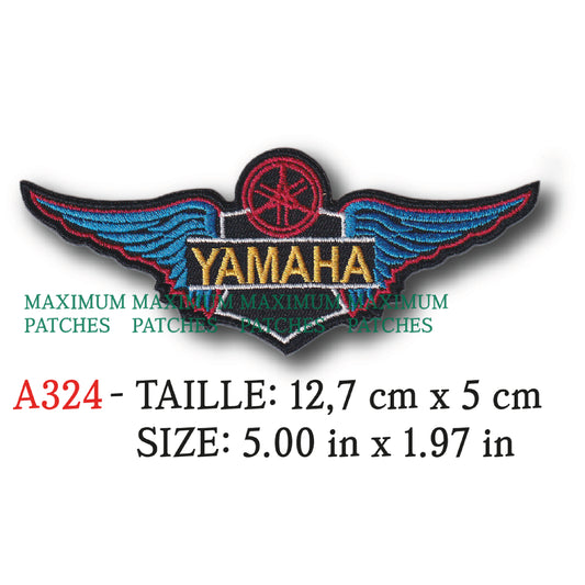 MAXIMUMPATCHES - Ecusson Patch Brodé Thermocollant - 12,7 cm x 5 cm - Moto Japon Rétro Vintage