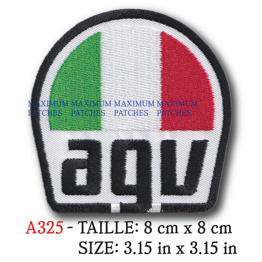 MAXIMUMPATCHES - 8 cm x 8 cm - Ecusson Patch Brodé THermocollant - Moto Casque