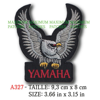 MAXIMUMPATCHES - 9,3 cm x 8 cm - Ecusson Patch Brodé Thermocollant - Moto Japon Marque Logo Rétro Vintage