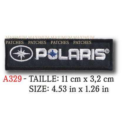 MAXIMUMPATCHES - 11 cm x 3,2 cm - Ecusson Patch Brodé Thermocollant - Moto Quad Usa Marque Logo Rétro vintage