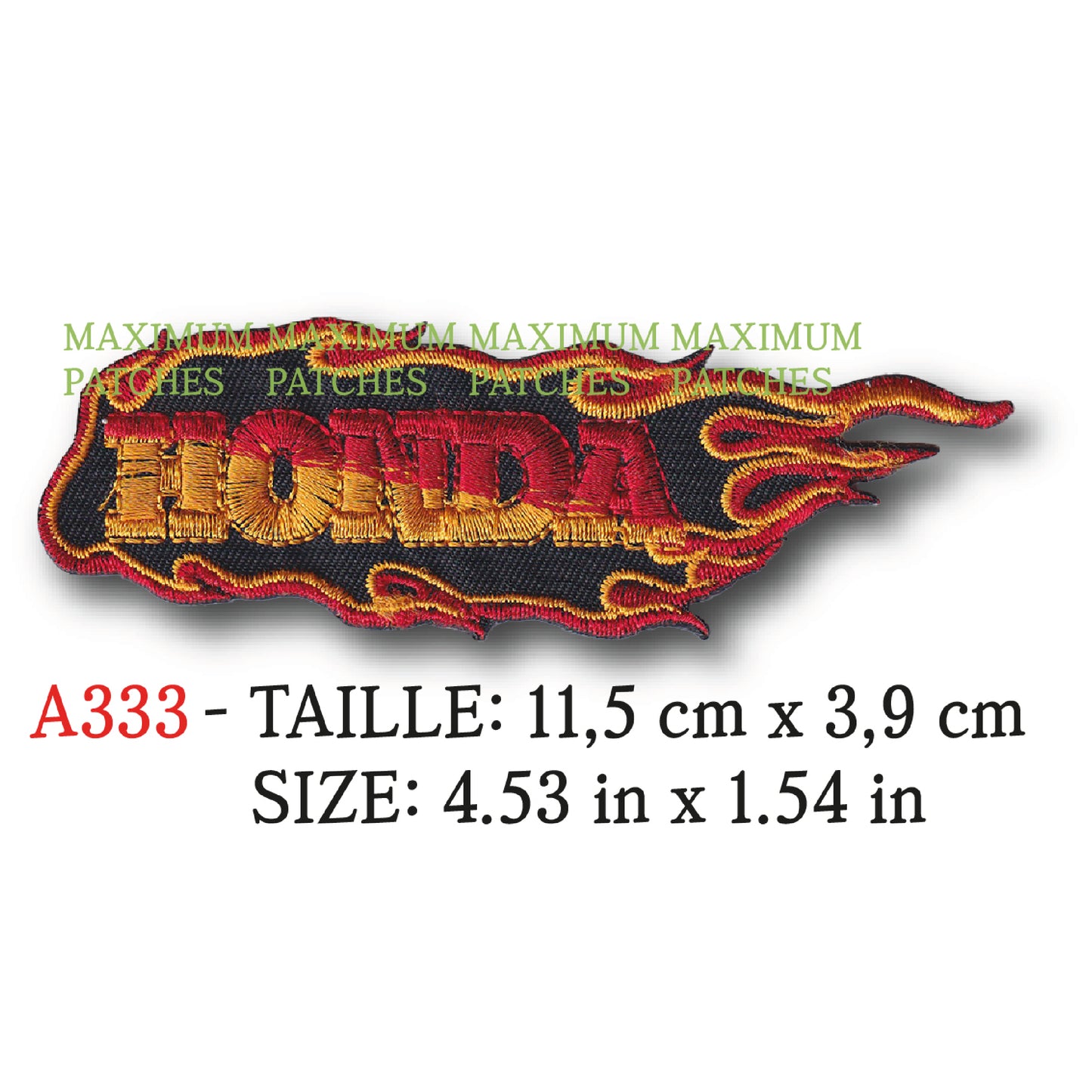 MAXIMUMPATCHES - 11,5 cm x 3,9 cm - Ecusson Patch Brodé Thermocollant - Moto Japon Rétro Vintage