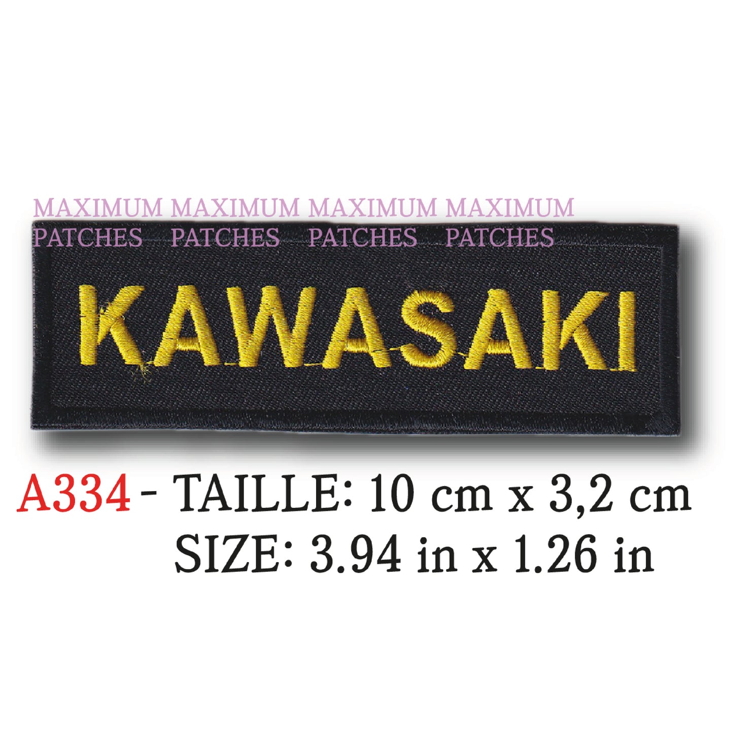 MAXIMUMPATCHES - 10 cm x 3,2 cm - Ecusson Patch Brodé Thermocollant - Moto Japon Rétro Vintage