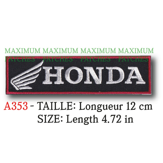 MAXIMUMPATCHES - Longueur 12 cm - Ecusson Patch Brodé Thermocollant - Moto Japon Marque Logo Rétro Vintage