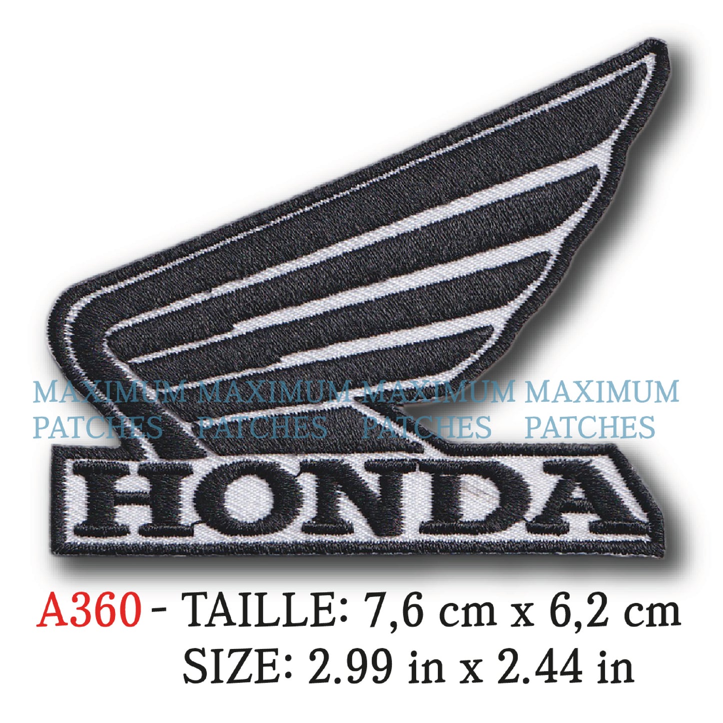 MAXIMUMPATCHES - 7,6 cm x 6,2 cm - Ecusson Patch Brodé Thermocollant - Moto Japon Rétro Vintage