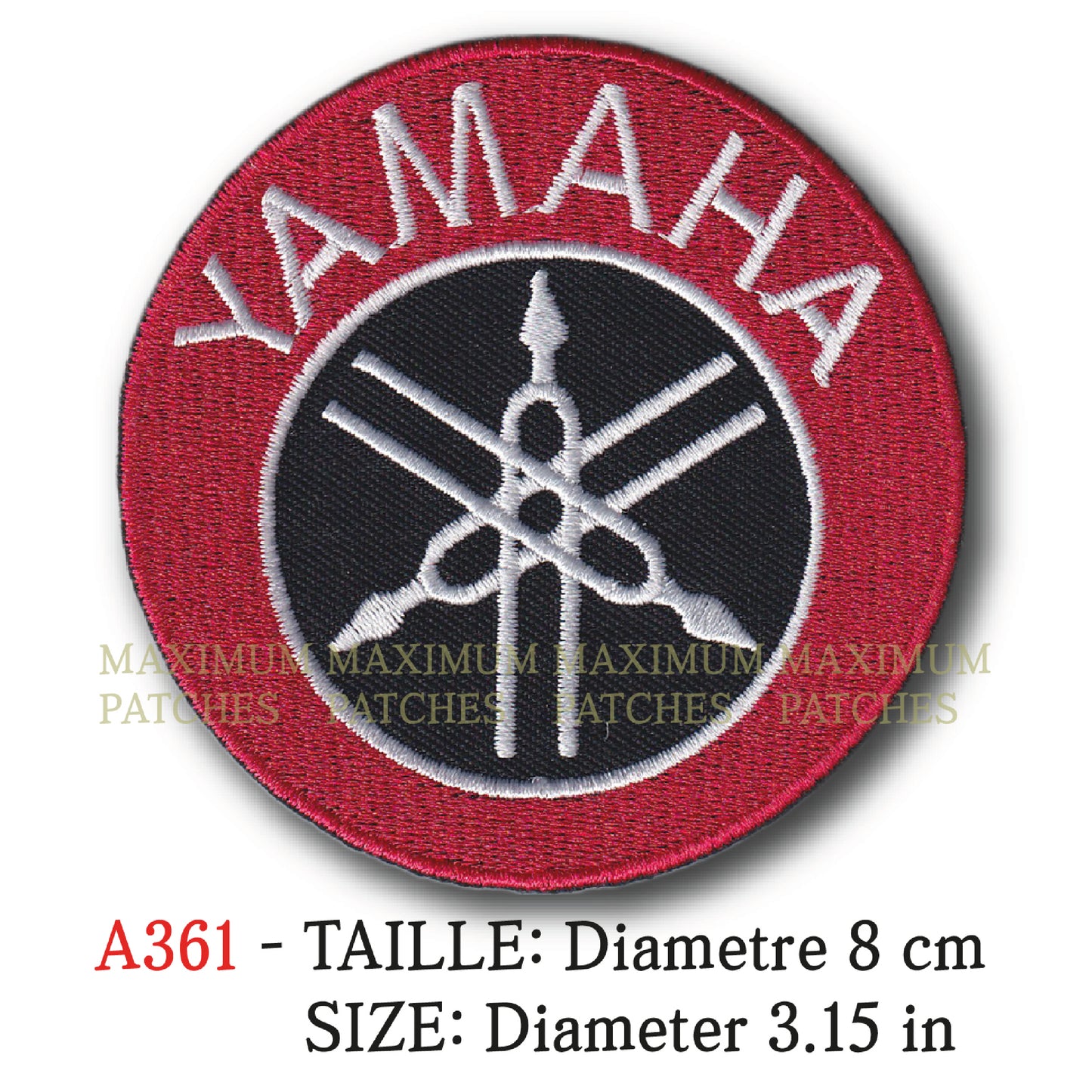 MAXIMUMPATCHES - Diametre 8 cm - Ecusson Patch Brodé Thermocollant - Moto Japon Rétro Vintage