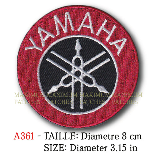 MAXIMUMPATCHES - Diametre 8 cm - Ecusson Patch Brodé Thermocollant - Moto Japon Rétro Vintage