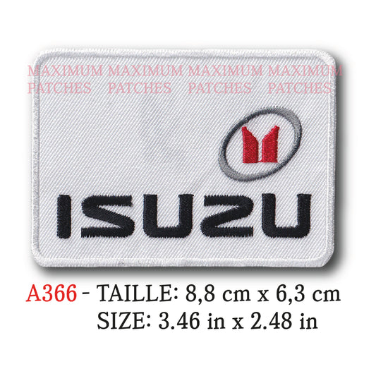 MAXIMUMPATCHES - 8,8 cm x 6,3 cm - Ecusson Patch Brodé Thermocollant - Automobile Japon Marque Logo Rétro Vintage Isuzu