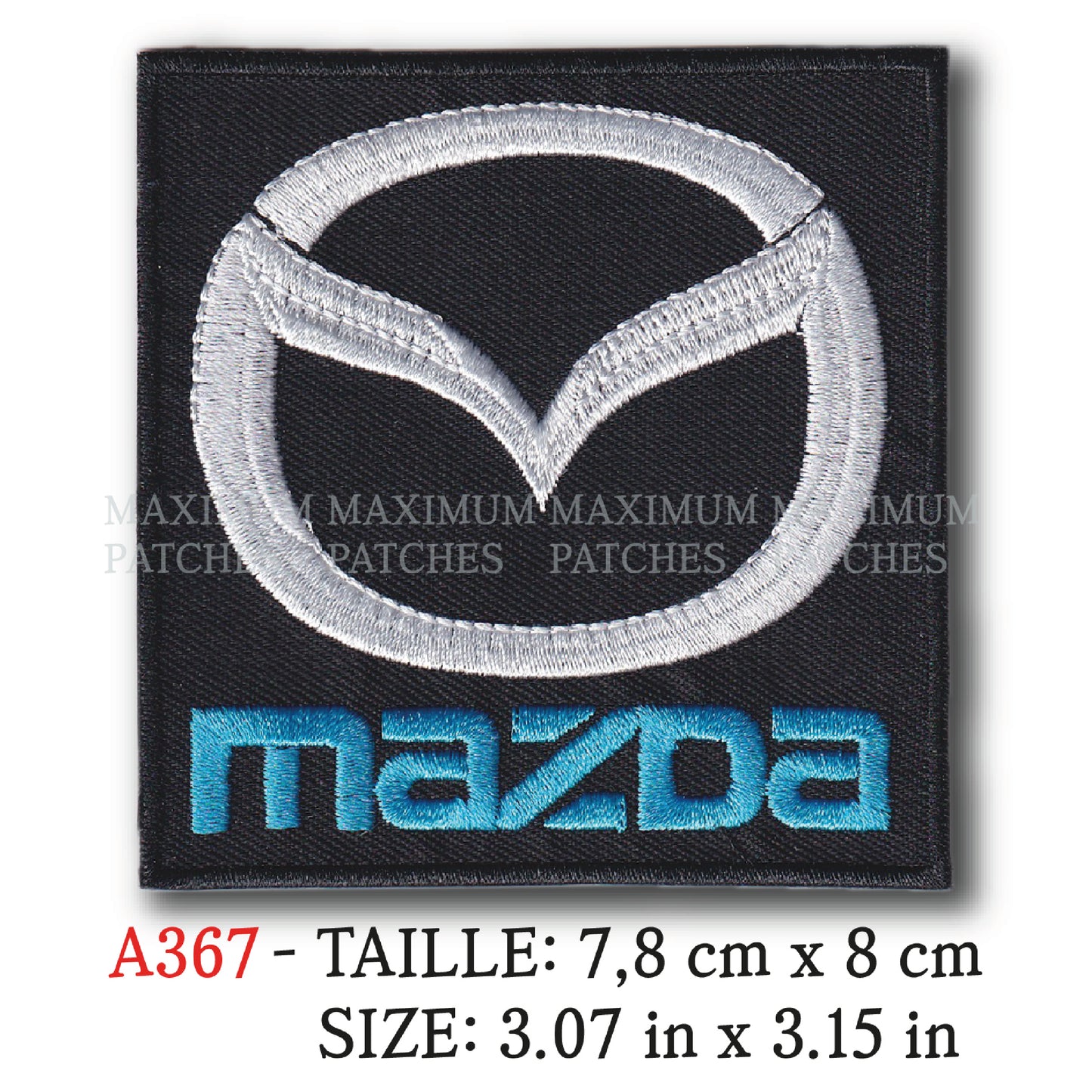 MAXIMUMPATCHES - 7,8 cm x 8 cm - Ecusson Patch Brodé Thermocollant - Automobile Japon Marque Logo Rétro Vintage