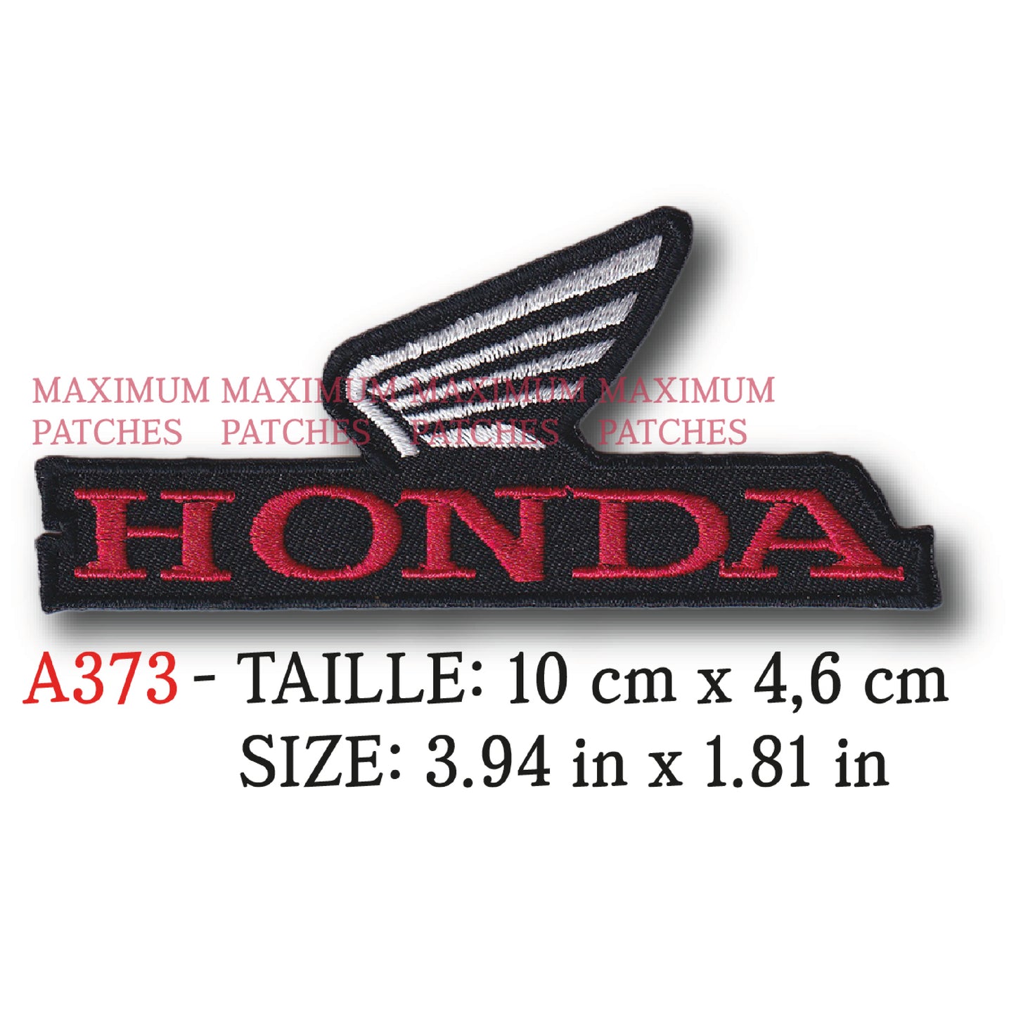 MAXIMUMPATCHES - Ecusson Patch Brodé Thermocollant - 10 cm x 4,6 cm - Moto Rétro Vintage Japon