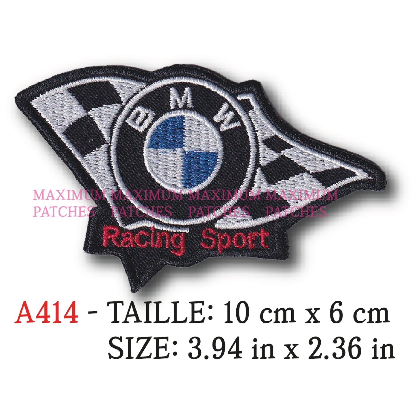 MAXIMUMPATCHES - Ecusson Patch Brodé Thermocollant - 10 cm x 6 cm - Automobile Voiture Allemand Racing Sport
