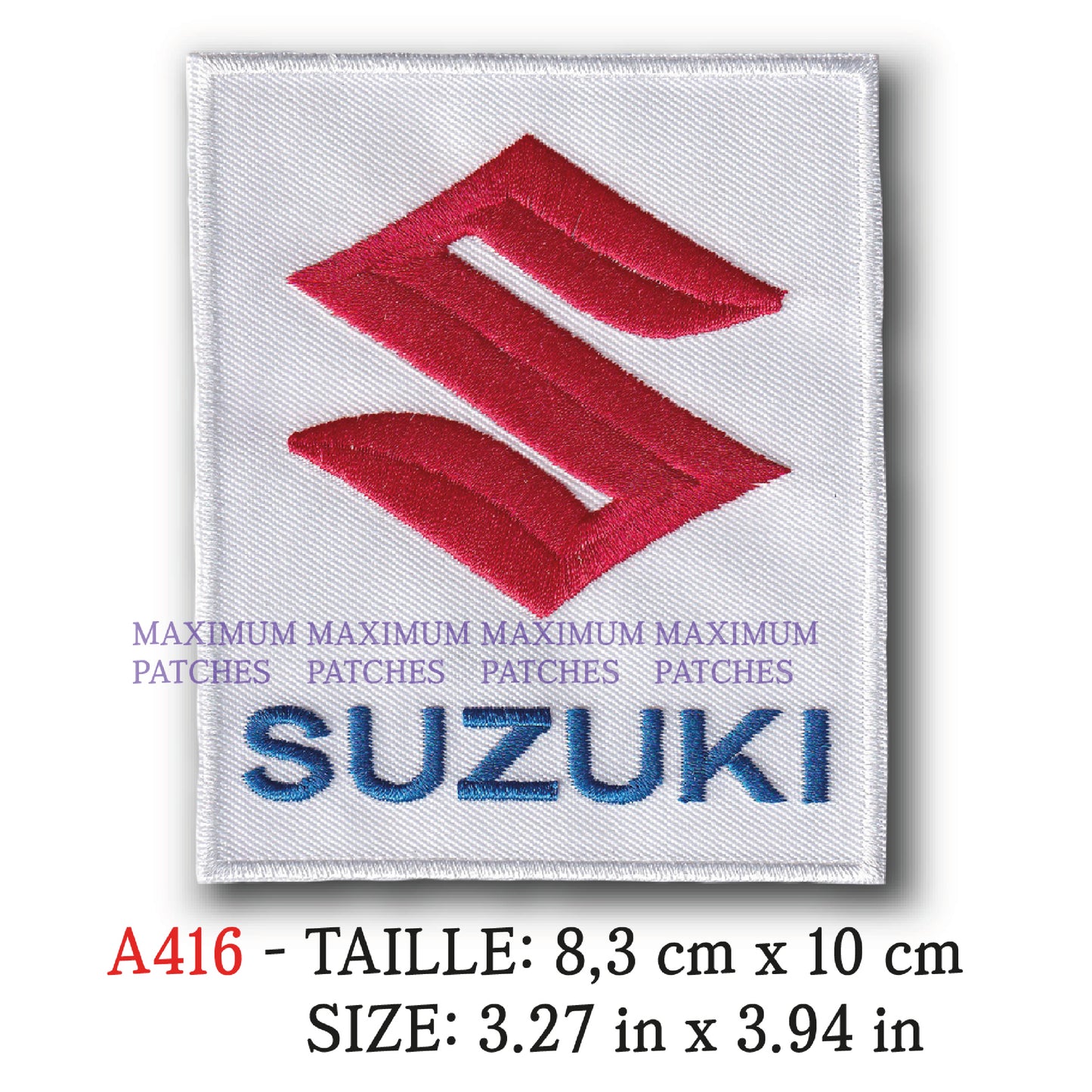 MAXIMUMPATCHES - 8,3 cm x 10 cm - Ecusson Patch Brodé Thermocollant - Moto Japon Marque Logo Rétro Vintage