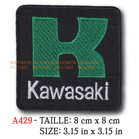 MAXIMUMPATCHES - 8 cm x 8 cm - Ecusson Patch Brodé Thermocollant - Moto Japon Marque Logo Rétro Vintage