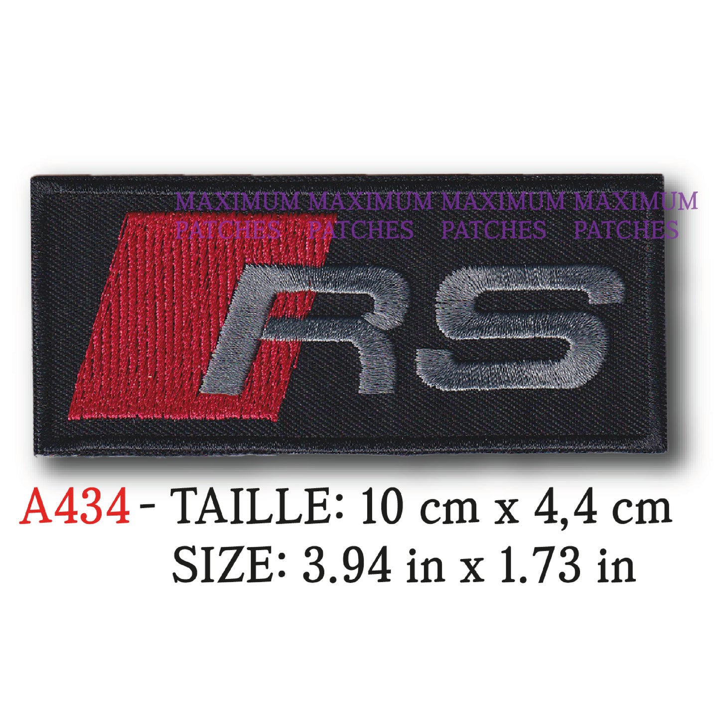 MAXIMUMPATCHES - 10 cm x 4,4 cm - Ecusson Patch Brodé Thermocollant - Automobile Allemand Marque Logo