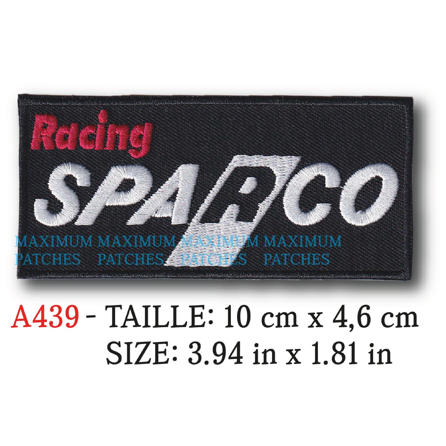 MAXIMUMPATCHES - 10 cm x 4,6 cm - Ecusson Patch Brodé Thermocollant - Siege Volant Harnais Jante Italie Automobile Chaussure