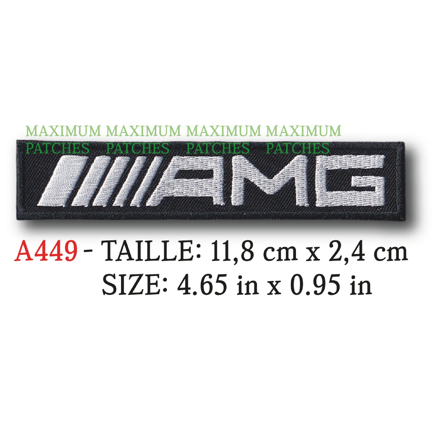 MAXIMUMPATCHES - Ecusson Patch Brodé Thermocollant - 11,8 cm x 2,4 cm - Automobile Moto Rétro Vintage