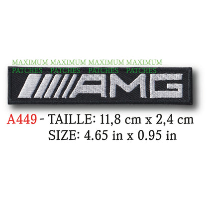 MAXIMUMPATCHES - Ecusson Patch Brodé Thermocollant - 11,8 cm x 2,4 cm - Automobile Moto Rétro Vintage