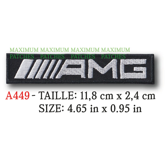 MAXIMUMPATCHES - Ecusson Patch Brodé Thermocollant - 11,8 cm x 2,4 cm - Automobile Moto Rétro Vintage