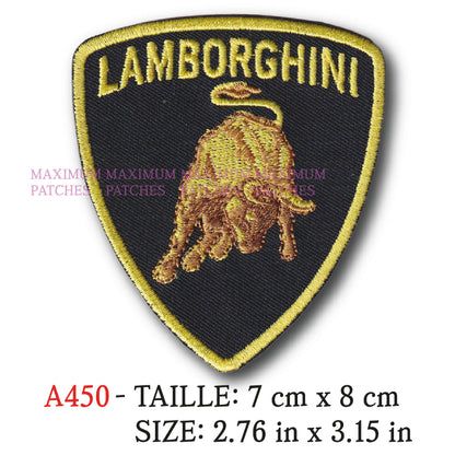 MAXIMUMPATCHES - 7 cm x 8 cm - Ecusson Patch Brodé Thermocollant - Automobile Italie Publicité Marque Logo