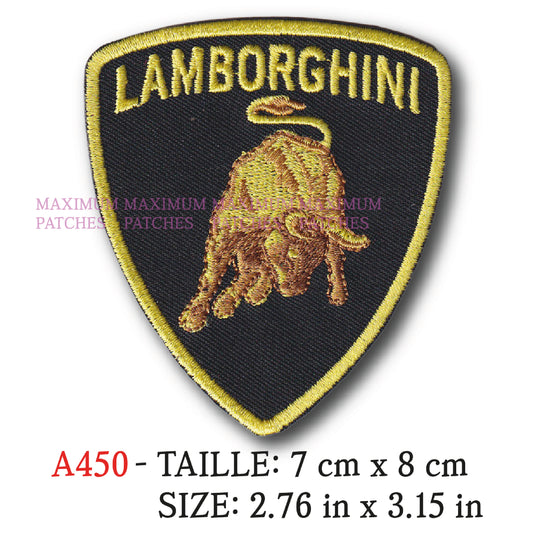 MAXIMUMPATCHES - 7 cm x 8 cm - Ecusson Patch Brodé Thermocollant - Automobile Italie Publicité Marque Logo