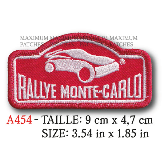 MAXIMUMPATCHES - 9 cm x 4,7 cm - Ecusson Patch Brodé Thermocollant - Course Monaco Rallye