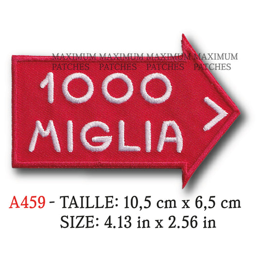 MAXIMUMPATCHES - 10,5 cm x 6,5 cm - Ecusson Patch Brodé Thermocollant - Course Automobile Publicité Logo Italie