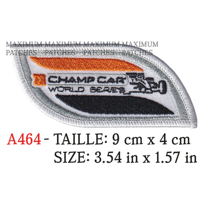 MAXIMUMPATCHES - Ecusson Patch Brodé Thermocollant - 9 cm x 4 cm - Car Course Automobile