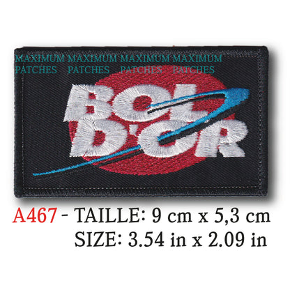 MAXIMUMPATCHES - 9 cm x 5,3 cm - Ecusson Patch Brodé Thermocollant - Course Moto Motocycle France