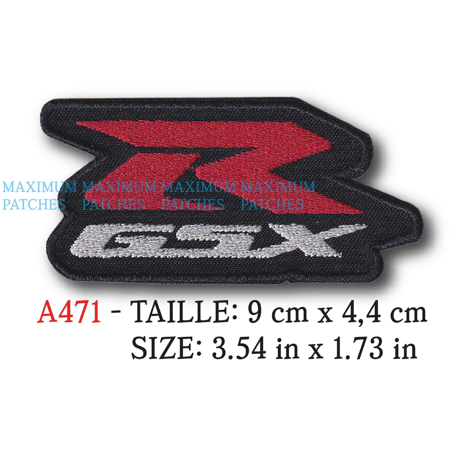MAXIMUMPATCHES - 9 cm x 4,4 cm - Ecusson Patch Brodé Thermocollant - Moto Japon Logo Publicité