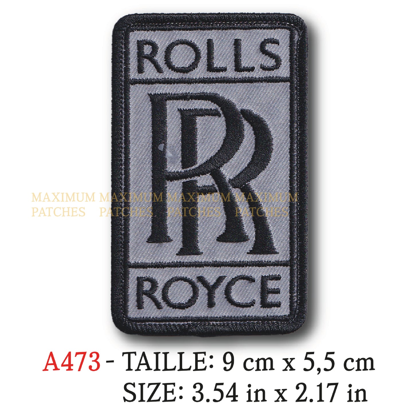 MAXIMUMPATCHES - 9 cm x 5,5 cm - Ecusson Patch Brodé Thermocollant - Automobile Uk Britannique Anglais Publicité Marque Logo