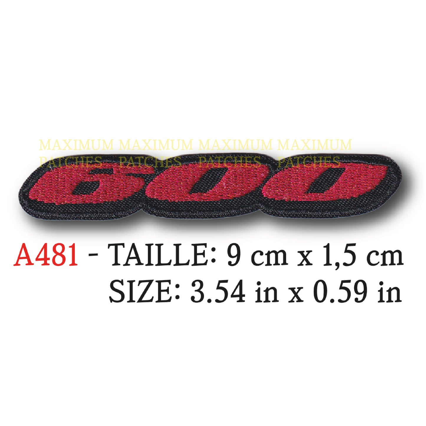 MAXIMUMPATCHES - 9 cm x 1,5 cm - Ecusson Patch Brodé Thermocollant - Moto Japon Logo 600