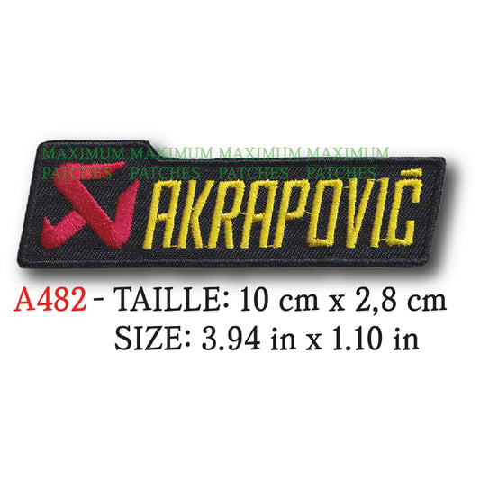 MAXIMUMPATCHES - Ecusson Patch Brodé Thermocollant - 10 cm x 2,8 cm - Moto Automobile Vintage Retro