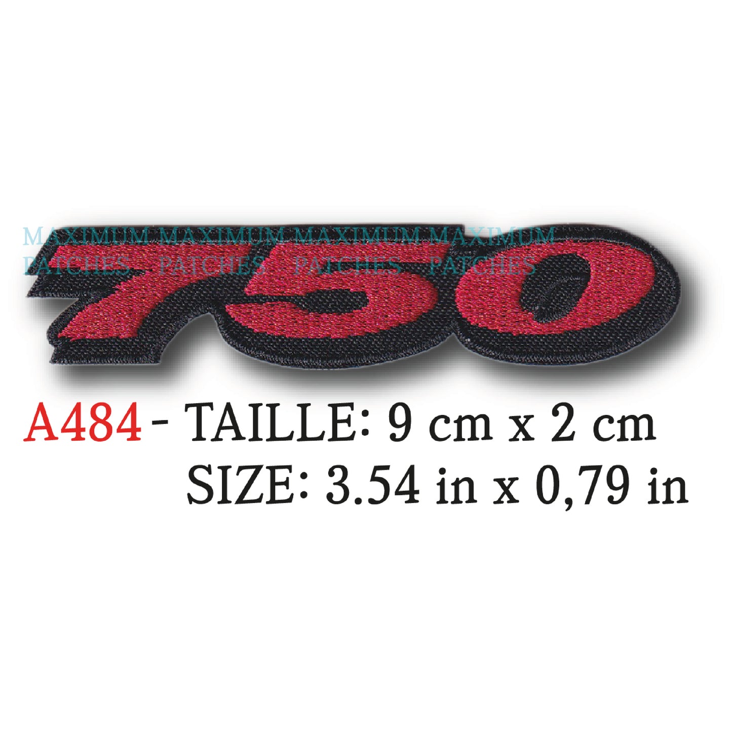 MAXIMUMPATCHES - 9 cm x 2 cm - Ecusson Patch Brodé Thermocollant - Moto Japon Logo 750