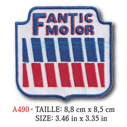 MAXIMUMPATCHES - 8,8 cm x 8,5 cm - Ecusson Patch Brodé Thermocollant - Moto Enduro Cabarello Italie Logo Fantic